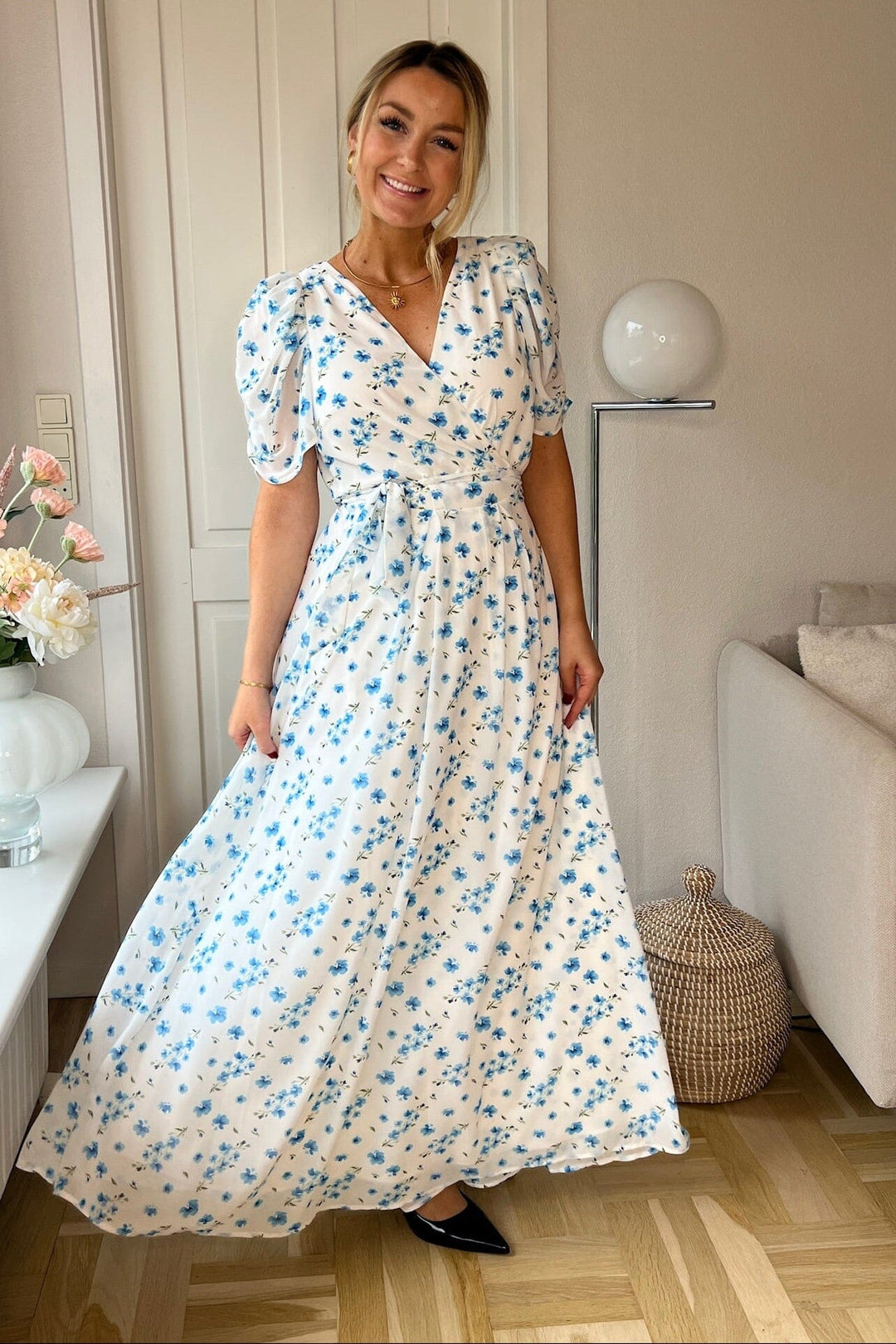 Dear Molly - Angle Wrap Dress - Blue Kjoler 