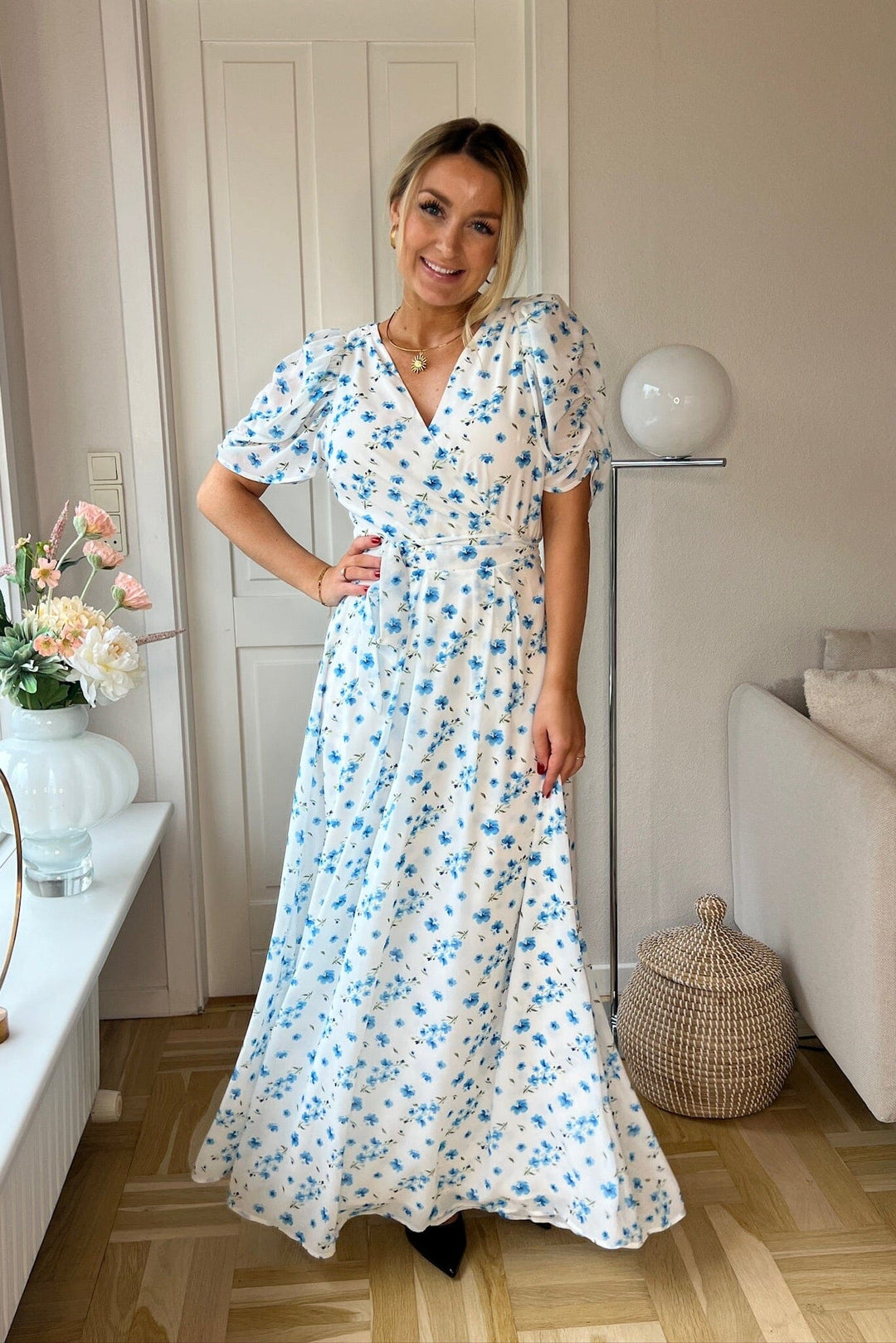 Dear Molly - Angle Wrap Dress - Blue Kjoler 