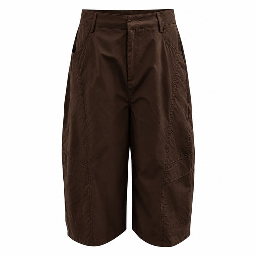 Dear Molly - Cargo Long Shorts Ch172015b - Dark Brown Shorts 