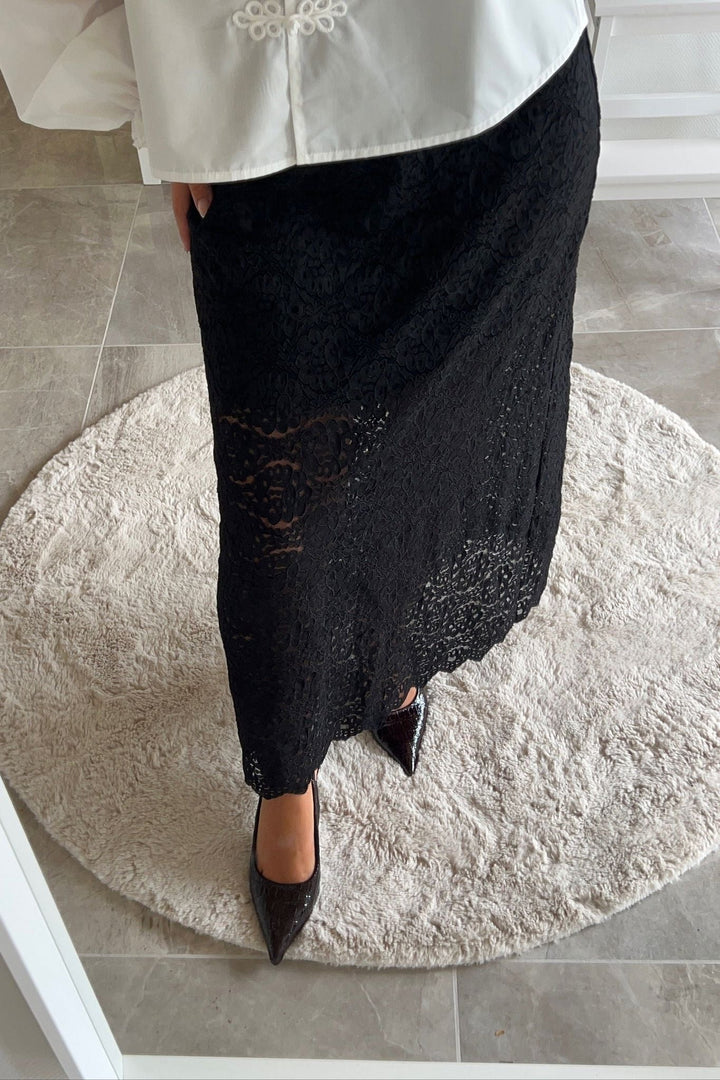 Dear Molly - Lace Skirt Ch171734b - Black Nederdele 