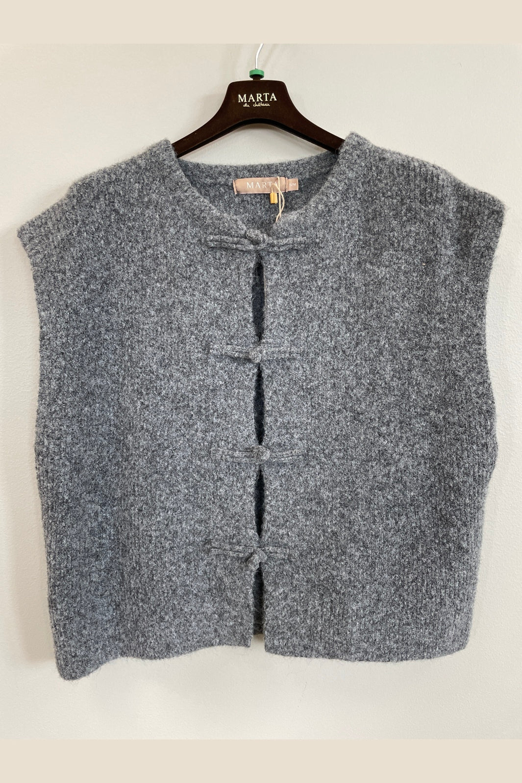 Marta Du Chateau - Mdccelestia Knit Vest 9980 - Dark Grey