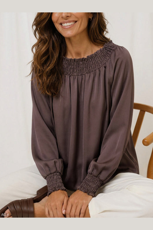 Marta Du Chateau - Mdcverona Blouse 8943P - Coffee