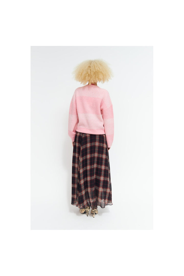Cras - Odelle Skirt C772 - Bordeaux Check