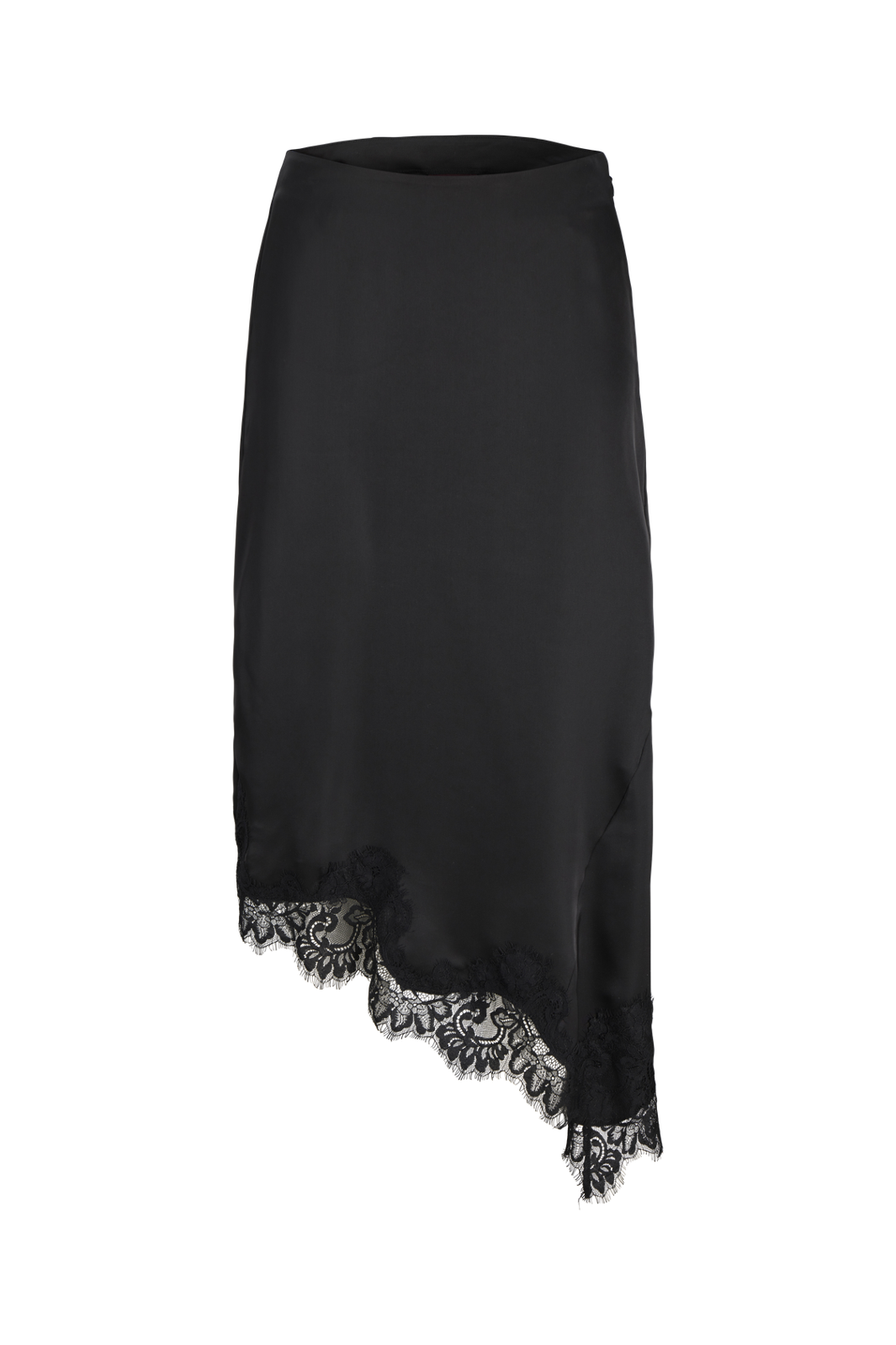 Jjxx - Jxvima Satin Asymmetric Skirt Ln - 5089448 Black