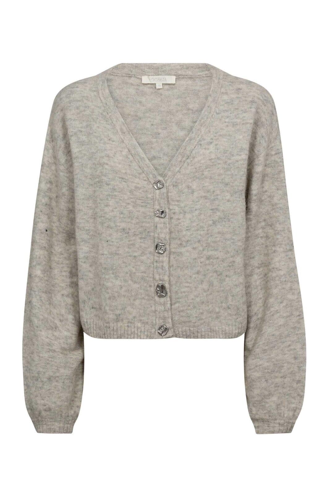 Gossia - Rosiego Cardigan G2760 - Light Grey Melange Cardigans 