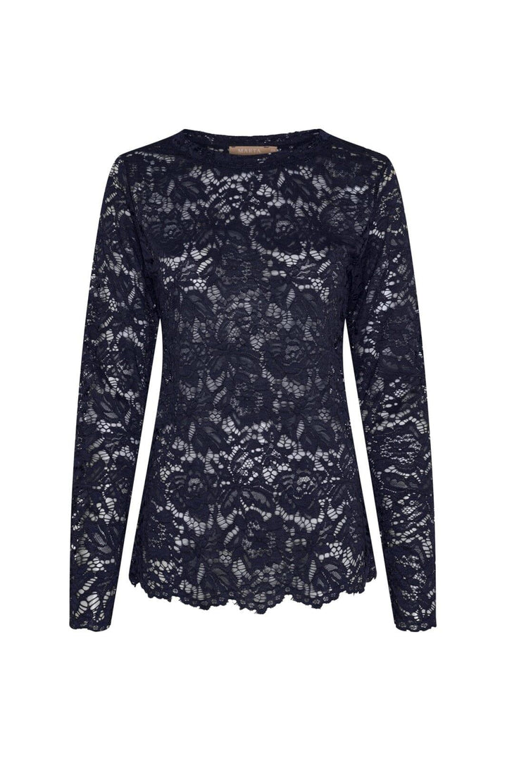 Marta Du Chateau - Mdcmilley Ls Tee 7707 - Navy