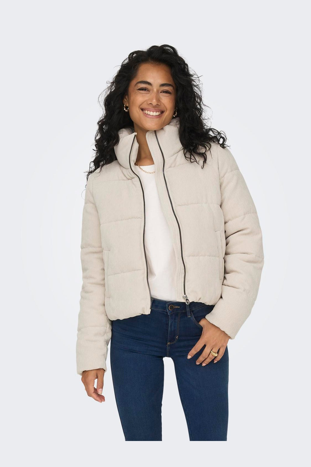 Only - Onlnewdolly Corduroy Puffer - 4327358 Moonstruck Big Corduroy Pattern