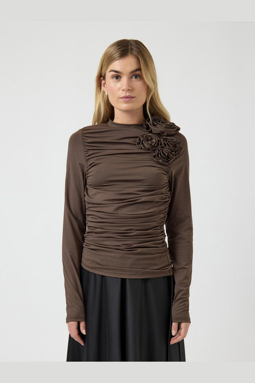 YAS - Yasdona Ls Top - 5086865 Chocolate Brown
