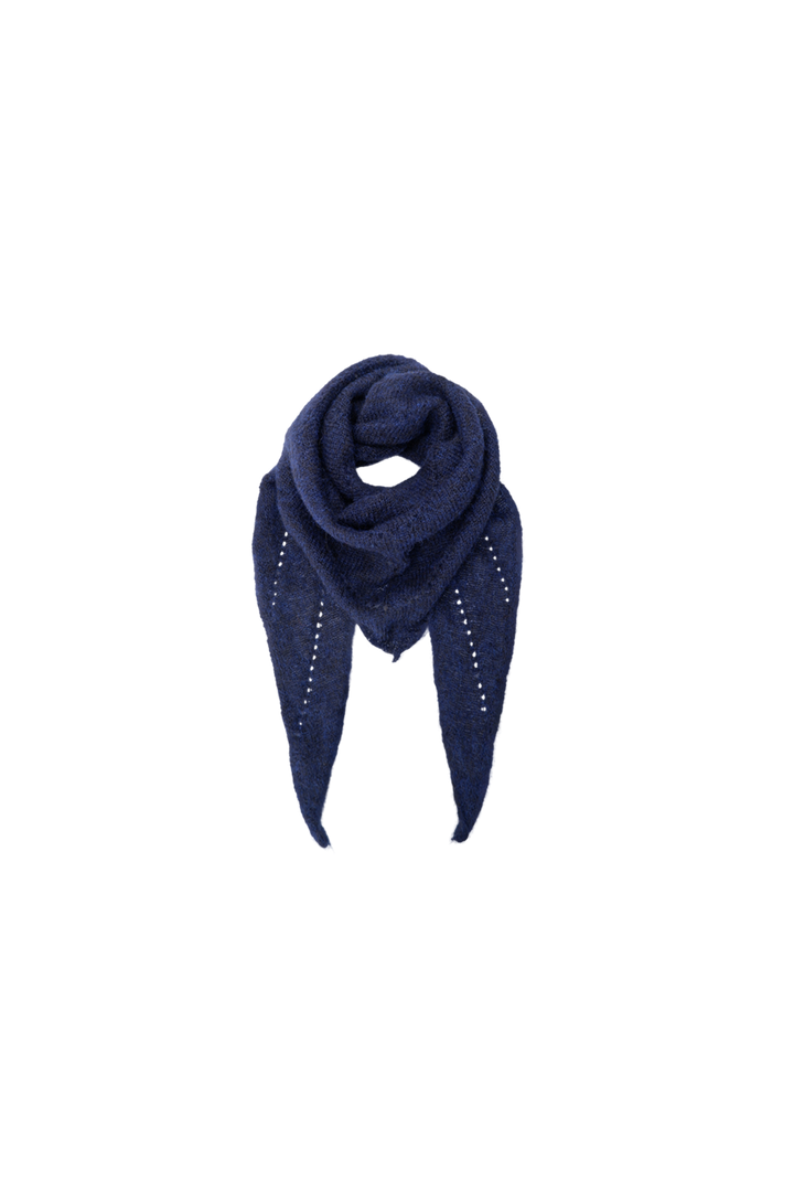 Black Colour - Bcdell Knitted Mini Scarf 208327 - Navy