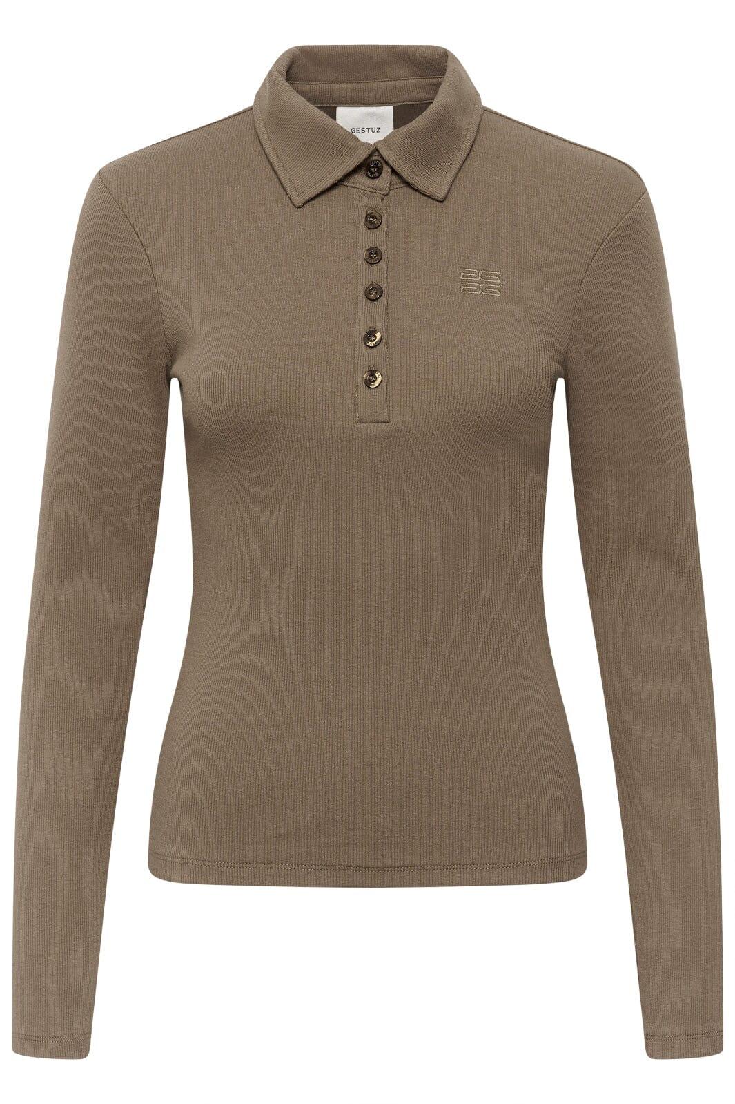 Gestuz - Gzdrew Ls Polo Top 10911272 - 181112 - Walnut Toppe 