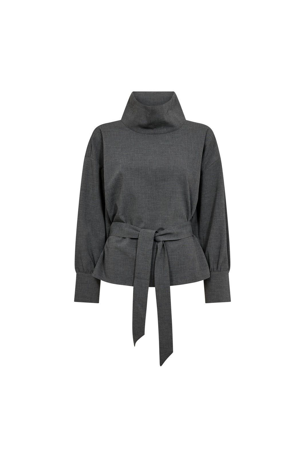 Co´Couture - Priscillacc Funnel Neck Blouse 500822 - 65003 - Mid Grey