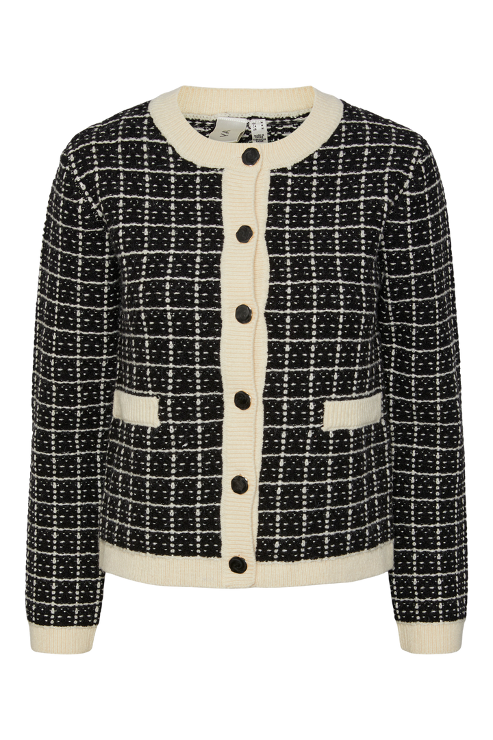 YAS - Yaslivia Ls Short Knit Cardigan - 4437256 Black Birch