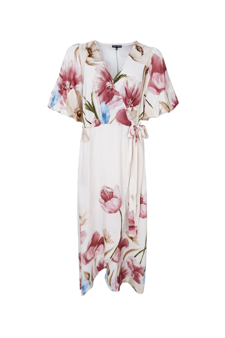 Black Colour - Bcbell Wrap Dress 41221 - Creme