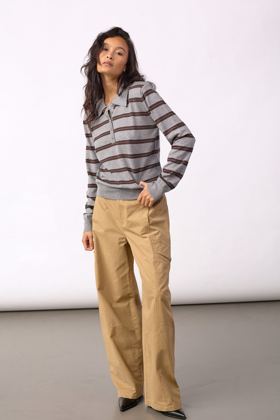Co´Couture - Luecc Padded Polo Knit 500429 - 20002 - Brown