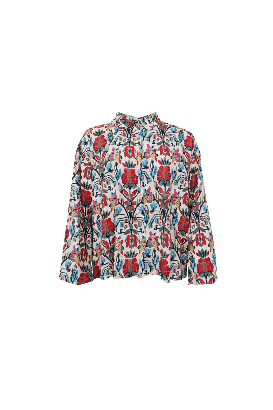 Black Colour - Bcpanama Shirt 41085 - Botanic Red