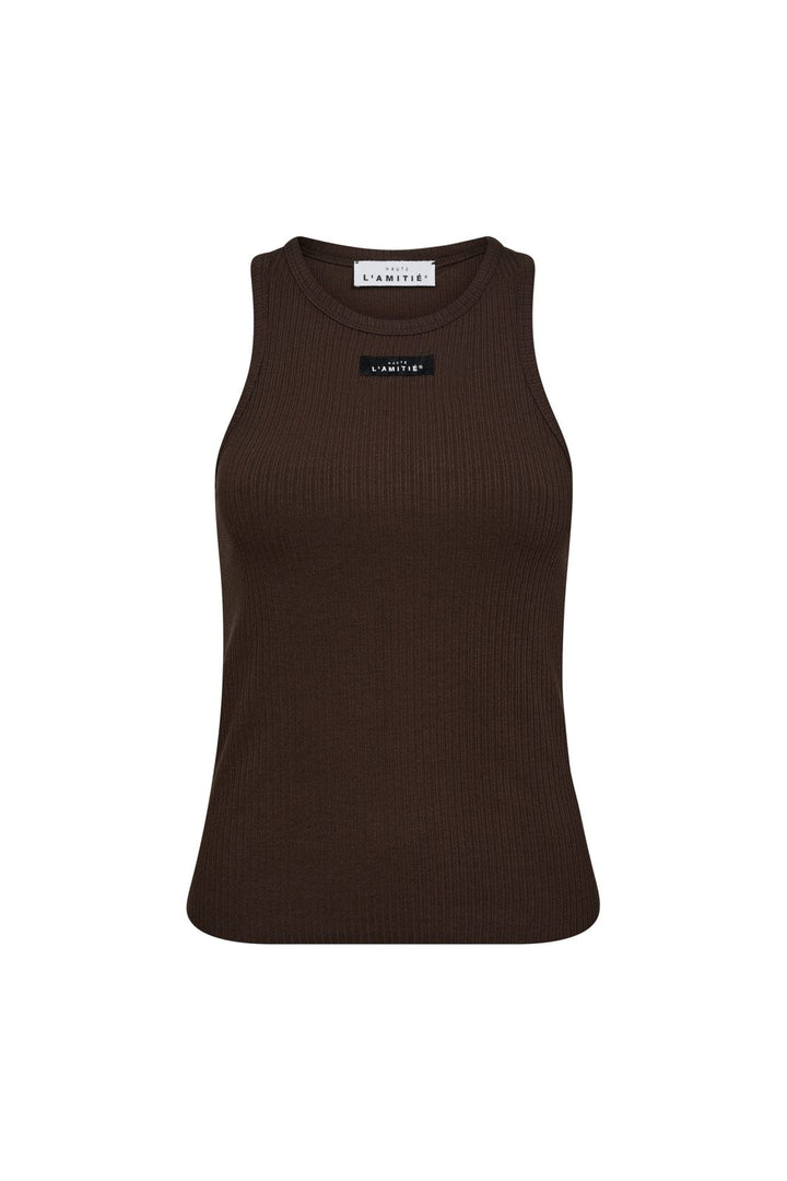 Haute L'Amitié - Rib Badge Tank HL10011 - Mocca