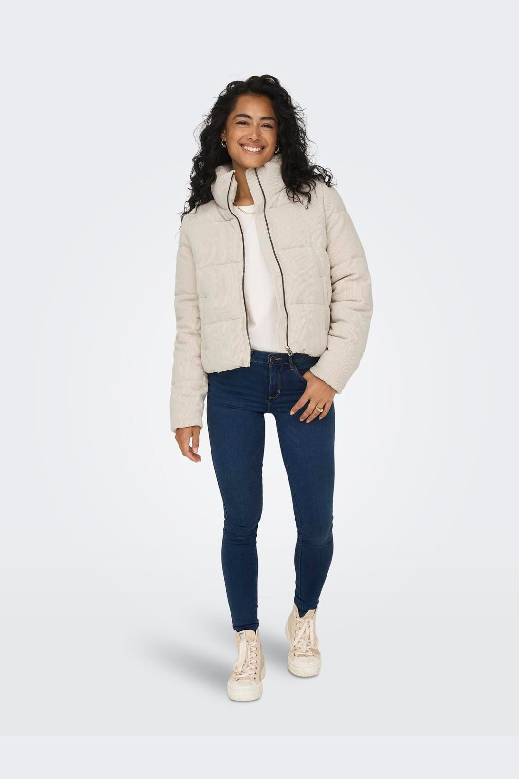 Only - Onlnewdolly Corduroy Puffer - 4327358 Moonstruck Big Corduroy Pattern