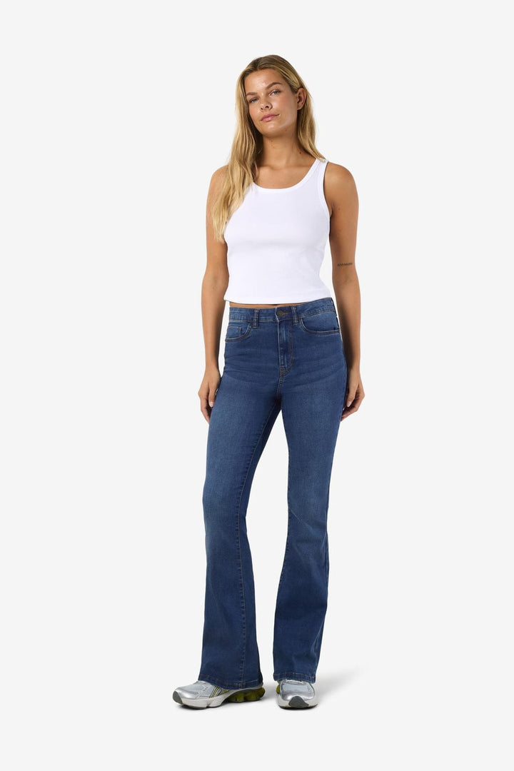 Noisy May - Nmsallie Flared Vi021Mb - 3706615 Medium Blue Denim