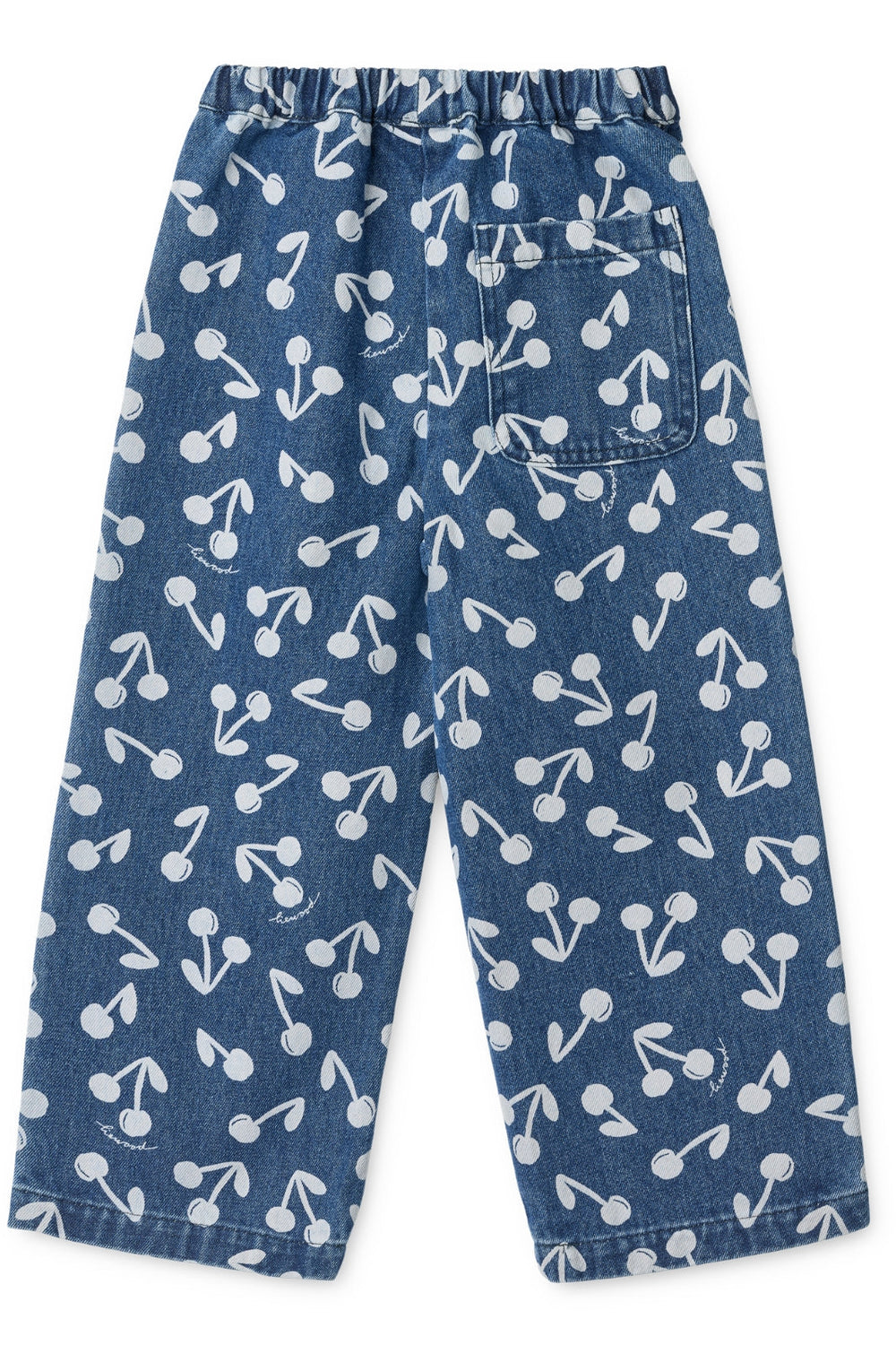 Liewood - Cesar Printed Denim Pants LW19921 - Cherry blossom / Medium blue denim