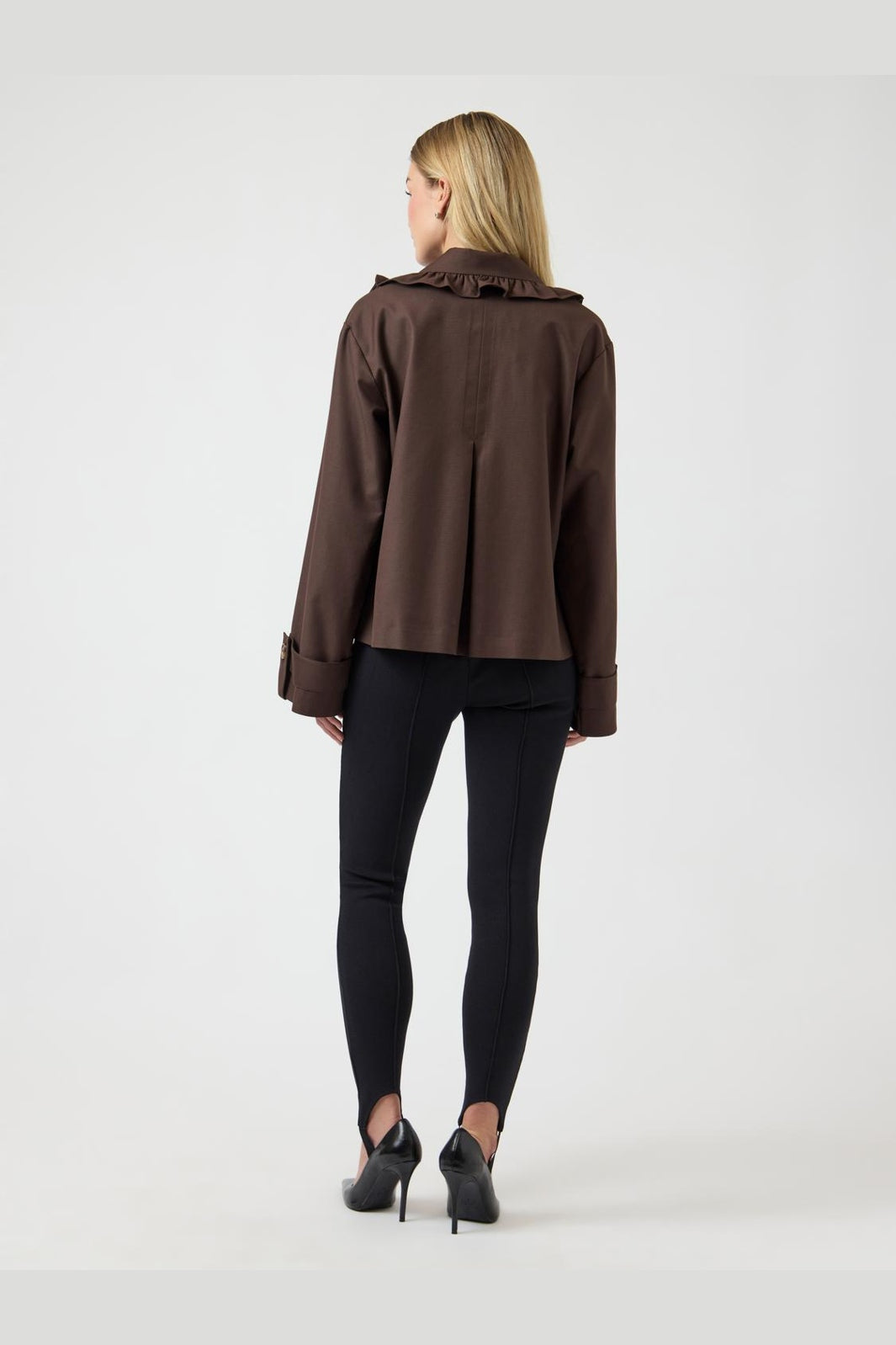 YAS - Yaselsana Ls Short Trenchcoat - 5100176 Chocolate Brown