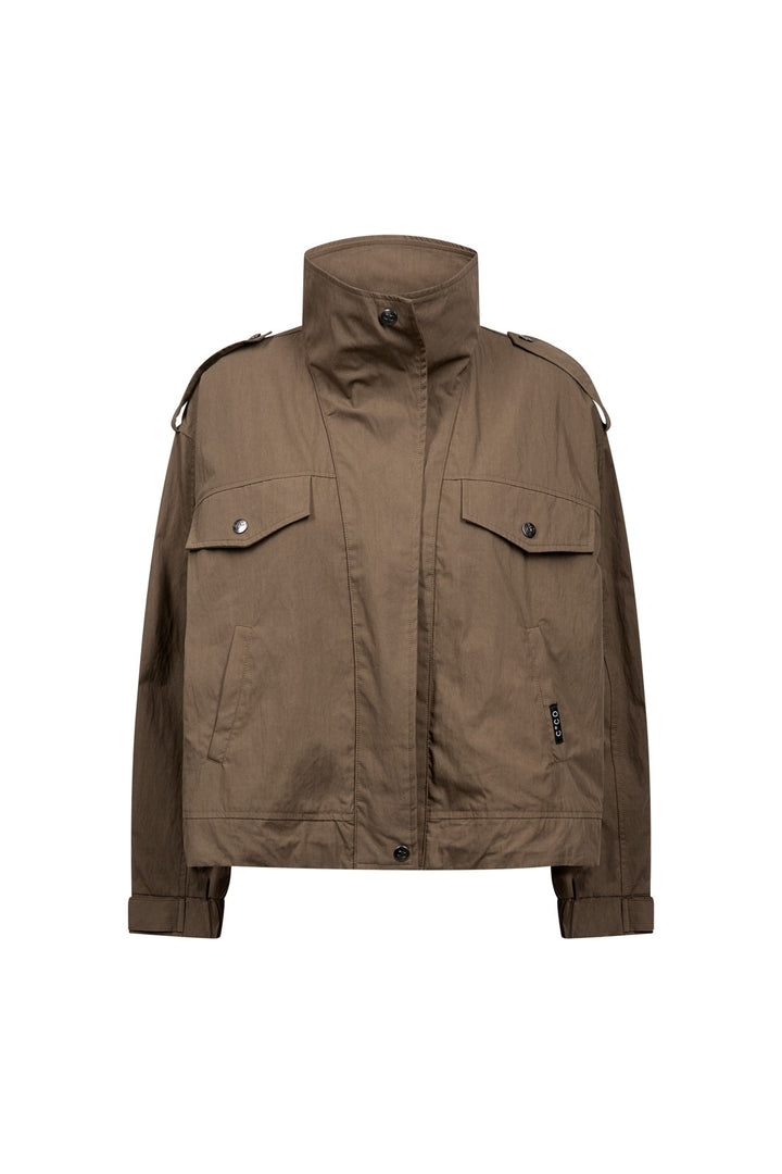 Co´Couture - Alinacc Double Funnel Neck Jacket 500810 - 20002 - Brown