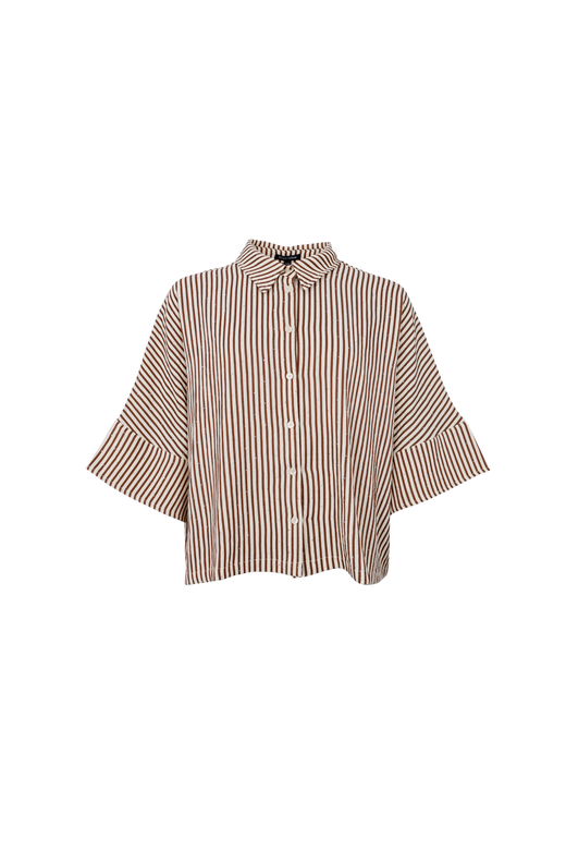 Black Colour - Bcstarry Loose Strass Shirt 41063 - Tobacco