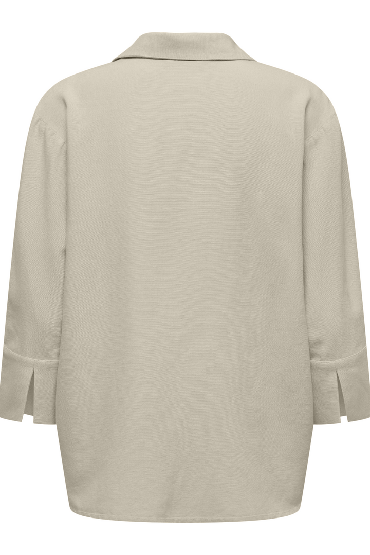 JDY - Jdylucia 3/4 Linen Shirt - 4941425 Oatmeal