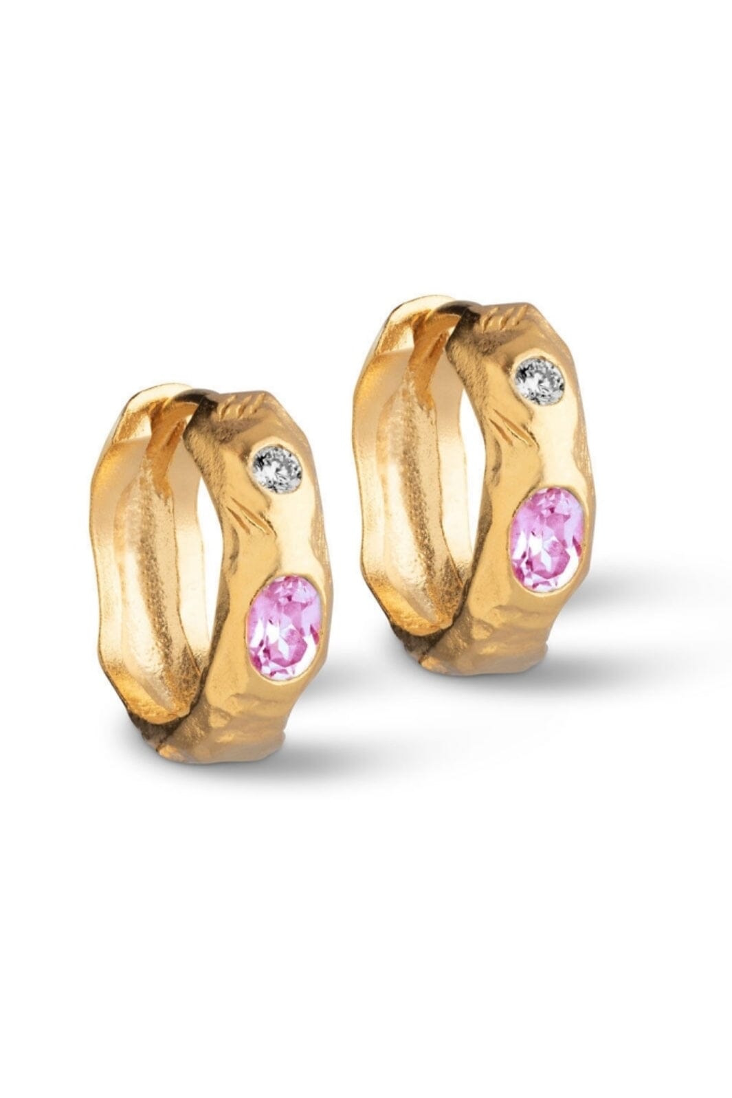 Enamel Copenhagen - Hoops, Leonora - Pink/White Cz