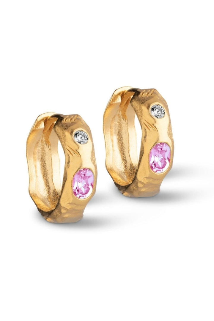 Enamel Copenhagen - Hoops, Leonora - Pink/White Cz