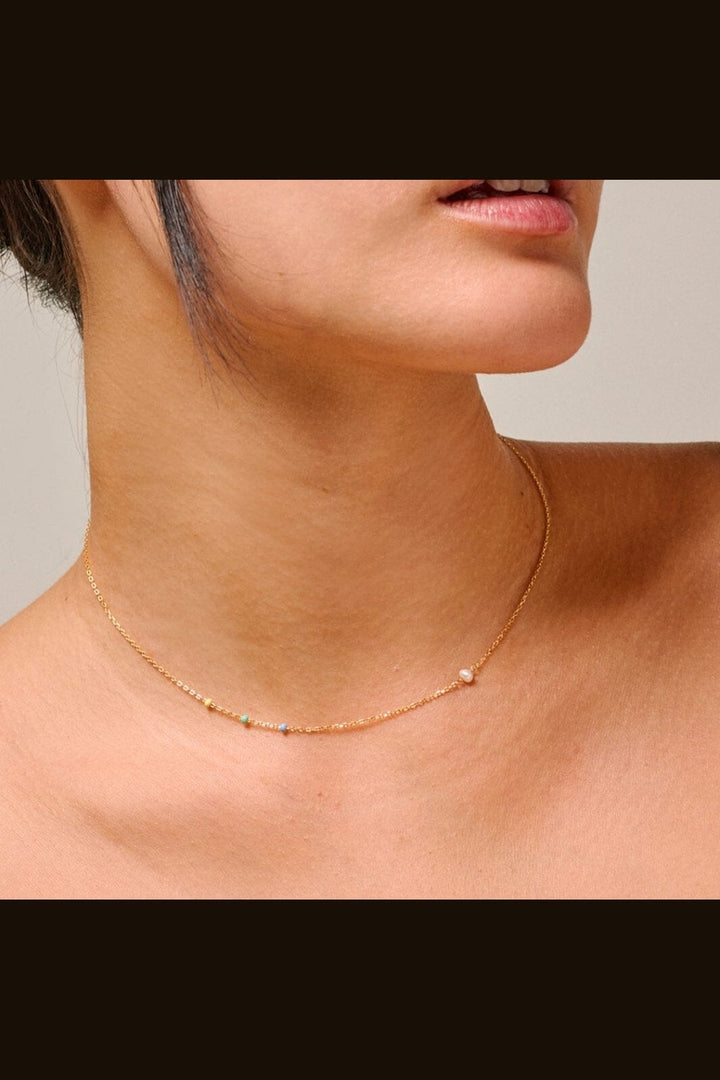 Enamel Copenhagen - Necklace, Lola Simple N150G - Citrus Sky