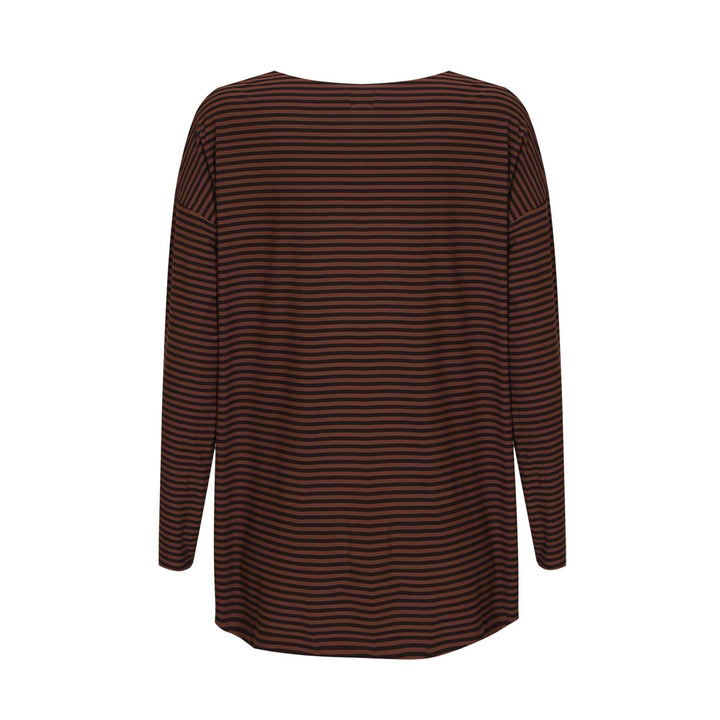 Liberte - Alma-Ls-Top 9504 - Espresso Stripe