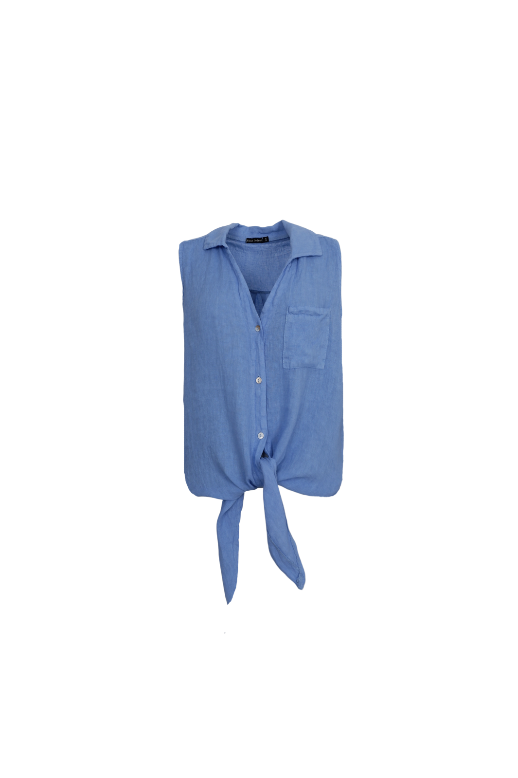 Black Colour - Bcmelina Sleeveless Tie Shirt 40911 - Sky Blue