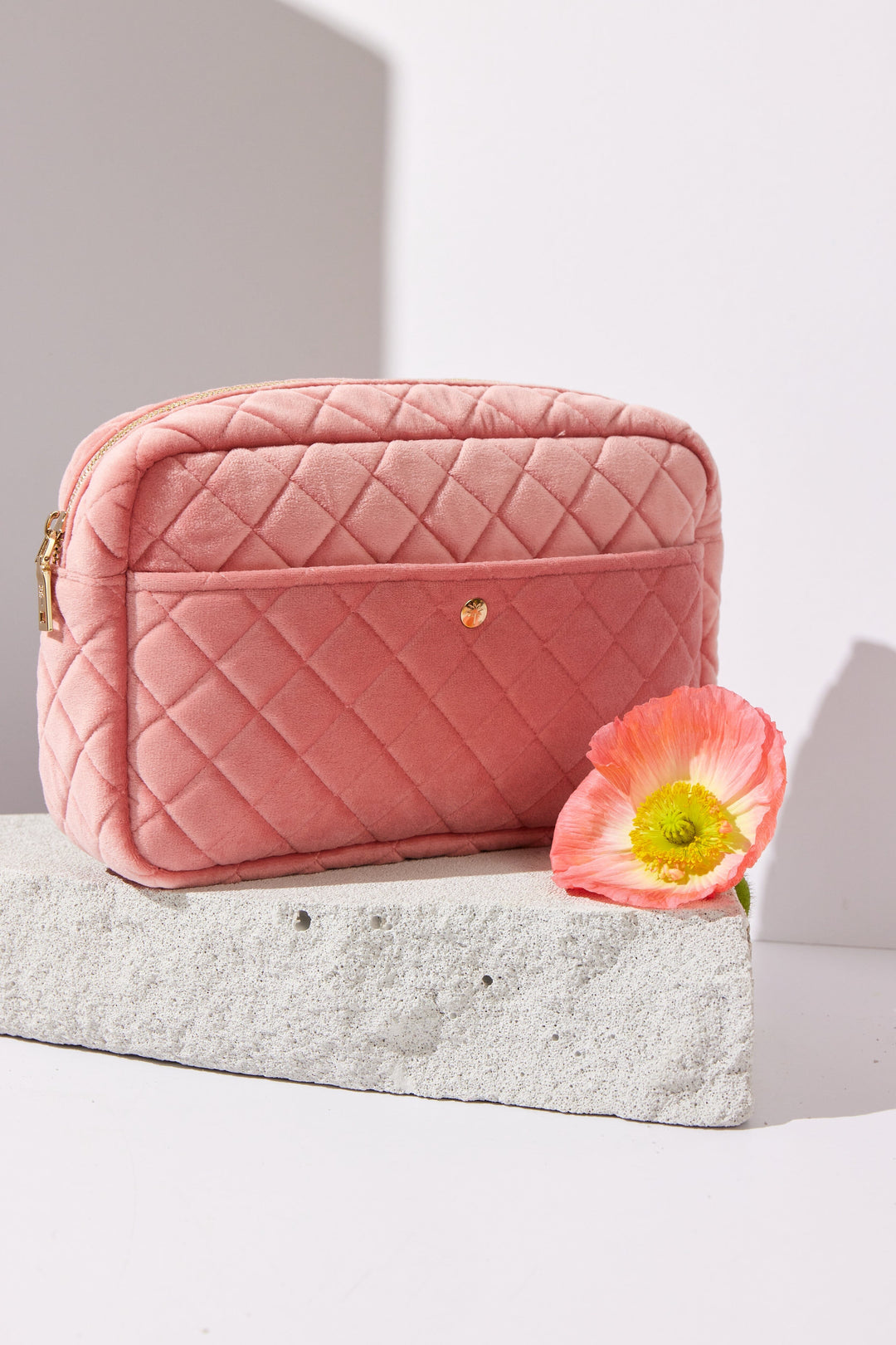 Fan Palm - Beauty Bag Velvet - Rose Velvet