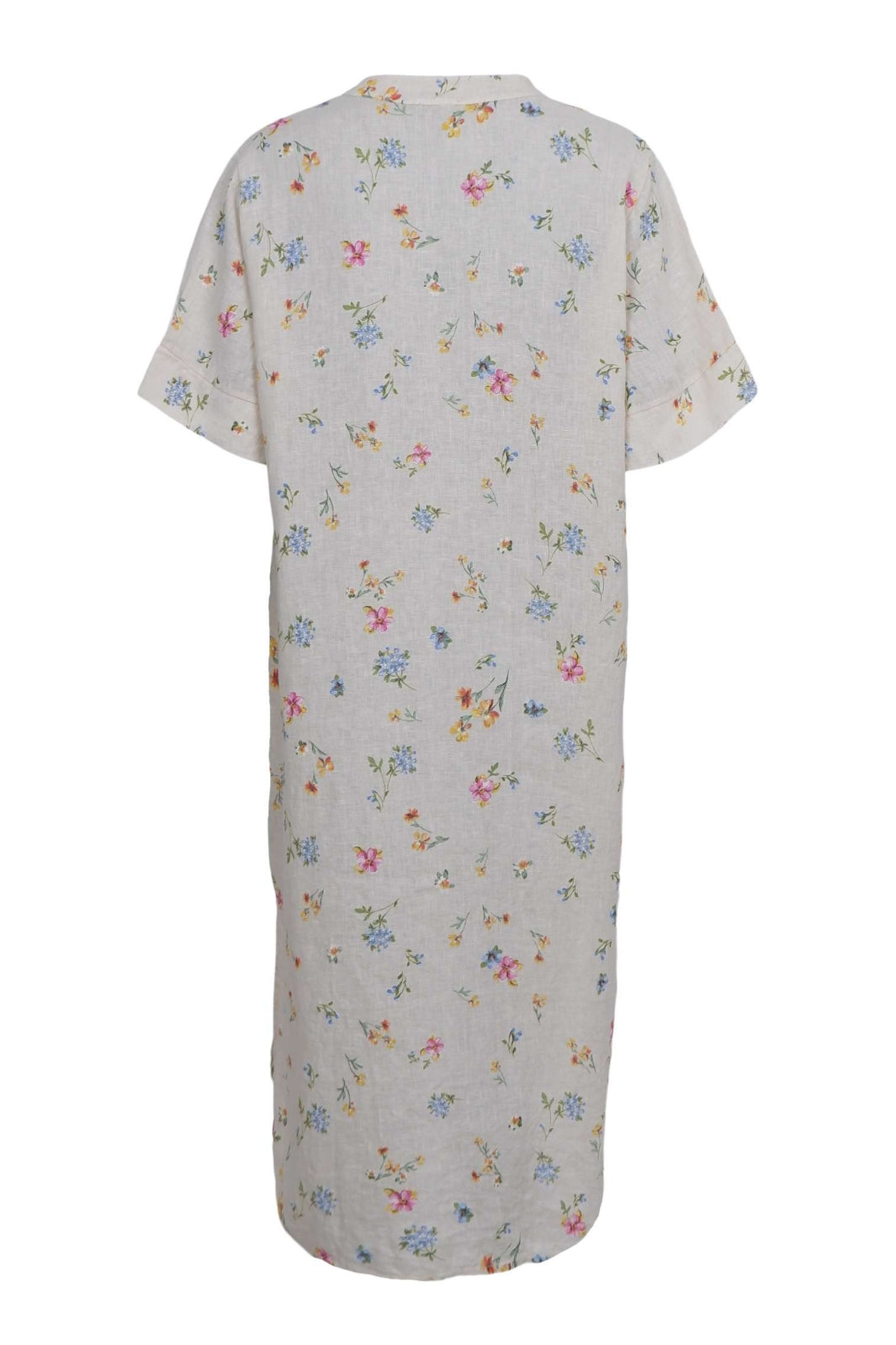 Black Colour - Bcmelina Long Linen Dress 40412 - Flower
