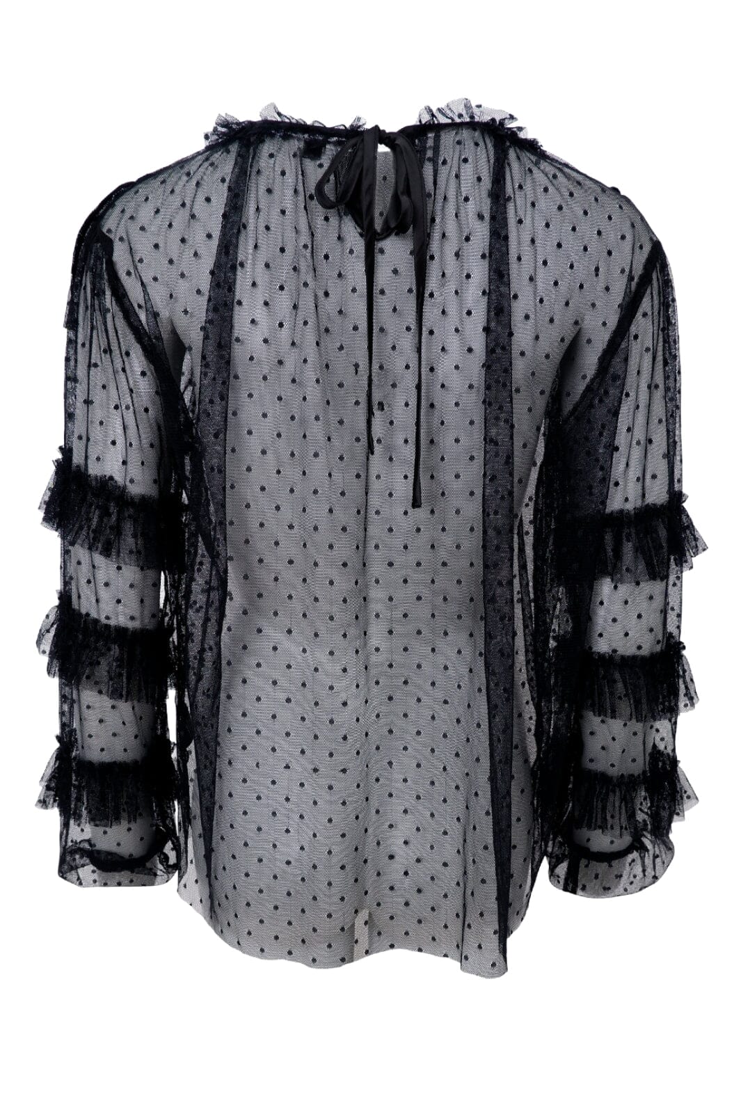 Black Colour - Bcdena Mesh Blouse - Black