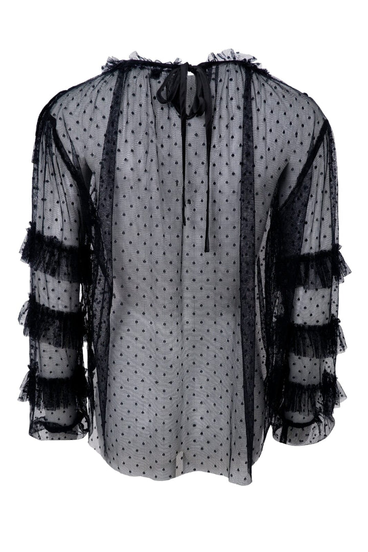 Black Colour - Bcdena Mesh Blouse - Black