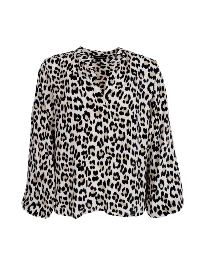 Black Colour - Bcluna Blouse - Lt. Leopard