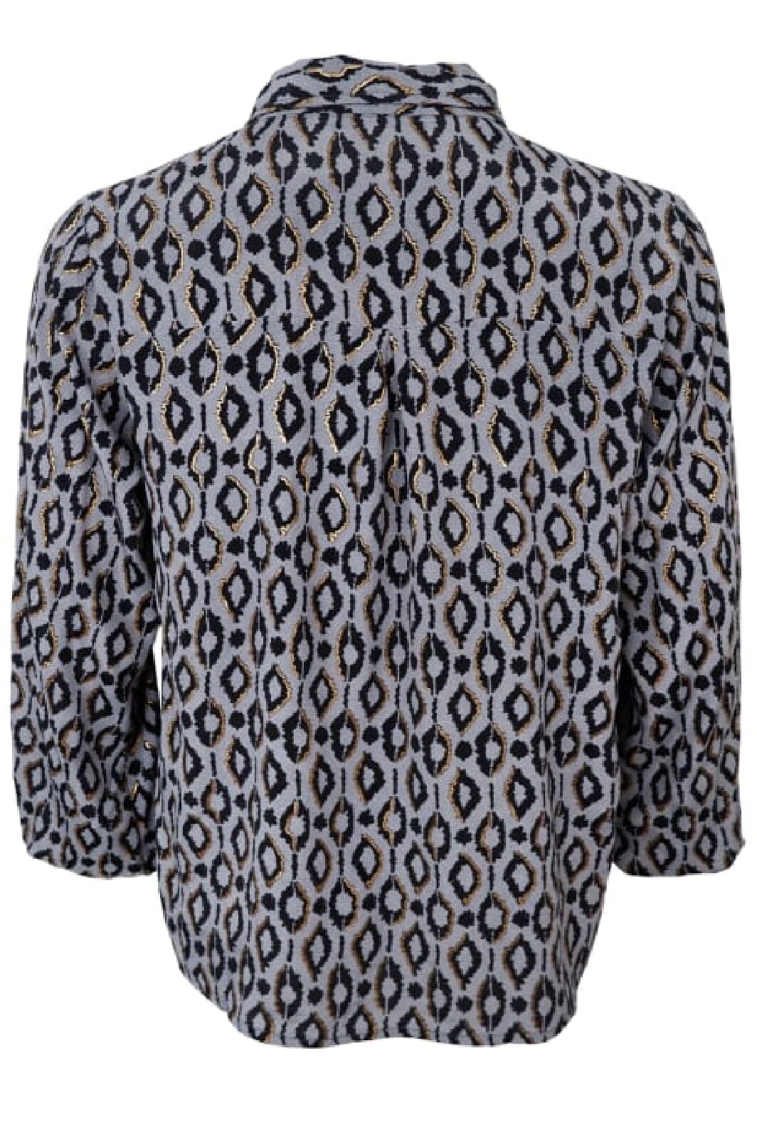 Black Colour - Bcluna Blouse With Collar - Steel Grey