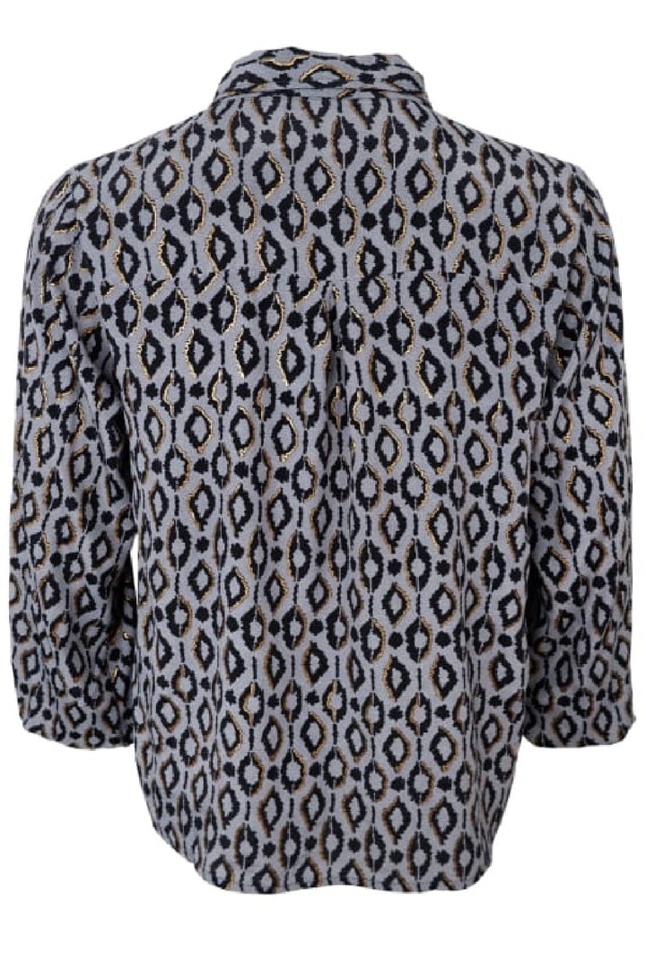 Black Colour - Bcluna Blouse With Collar - Steel Grey