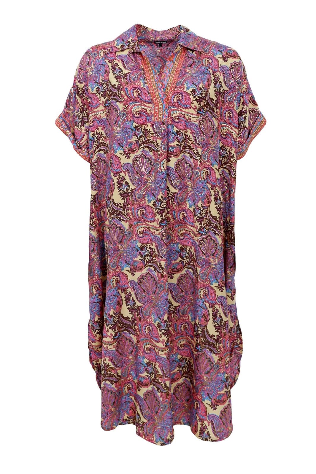 Black Colour - Bcluna S/S Kaftan Tunic 39196 - Royal Berry