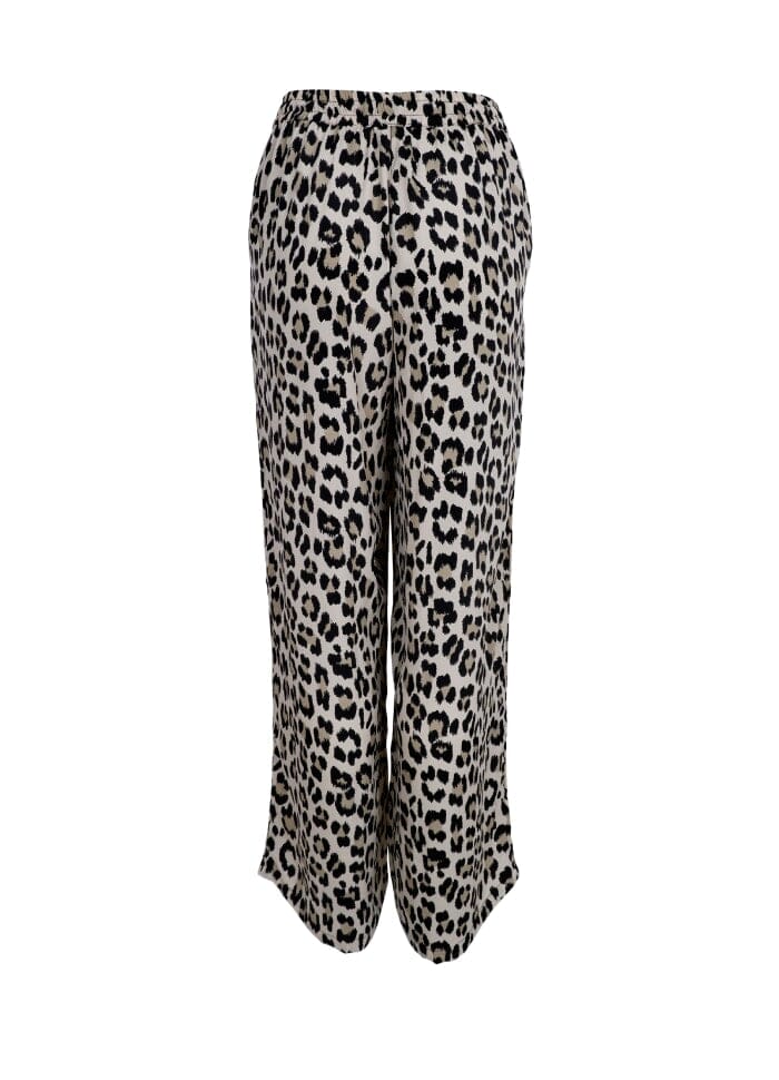 Black Colour - Bcluna Straight Pant - Lt. Leopard