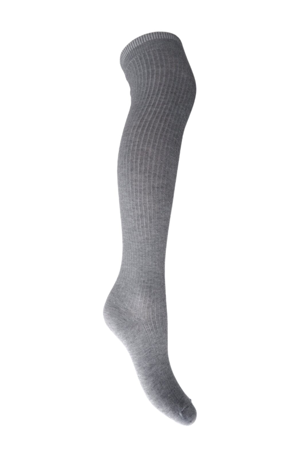 Black Colour - Bcmalika Kneehigh Rib Sock - Lt. Grey