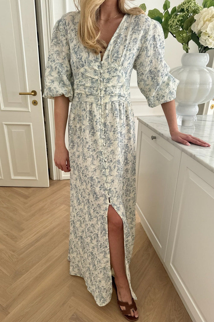 BYIC - Adelic Maxi Dress - wbp White Blue Print