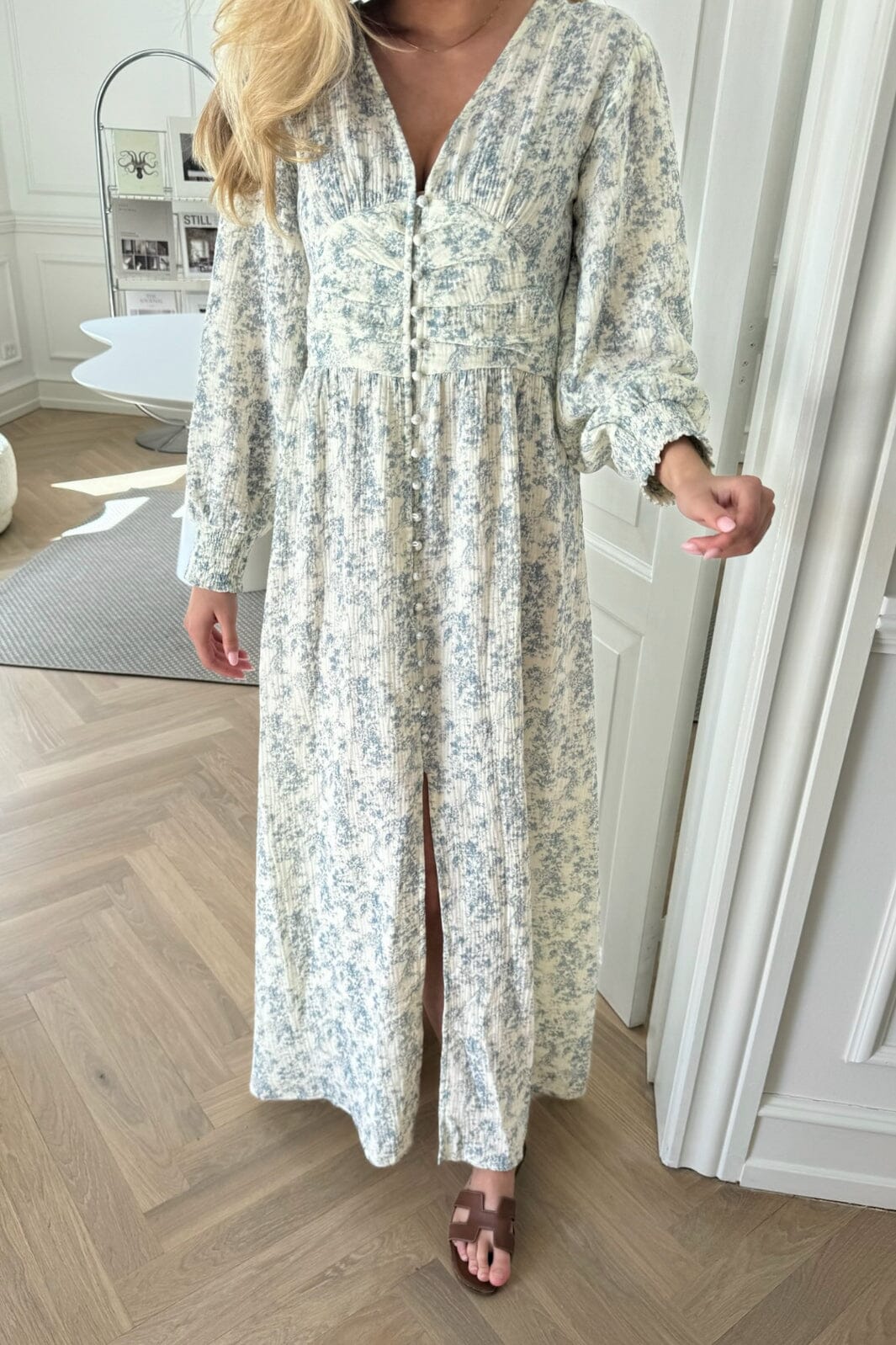 BYIC - Adelic Maxi Dress - wbp White Blue Print