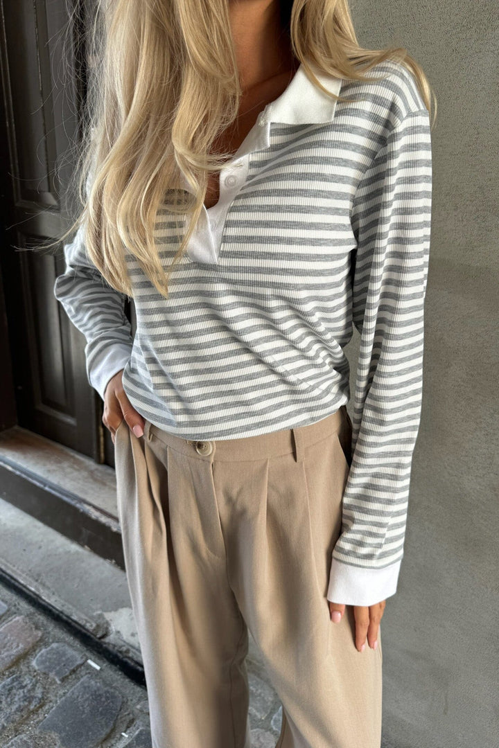 BYIC - Carlyic Polo - greys Grey Stripes