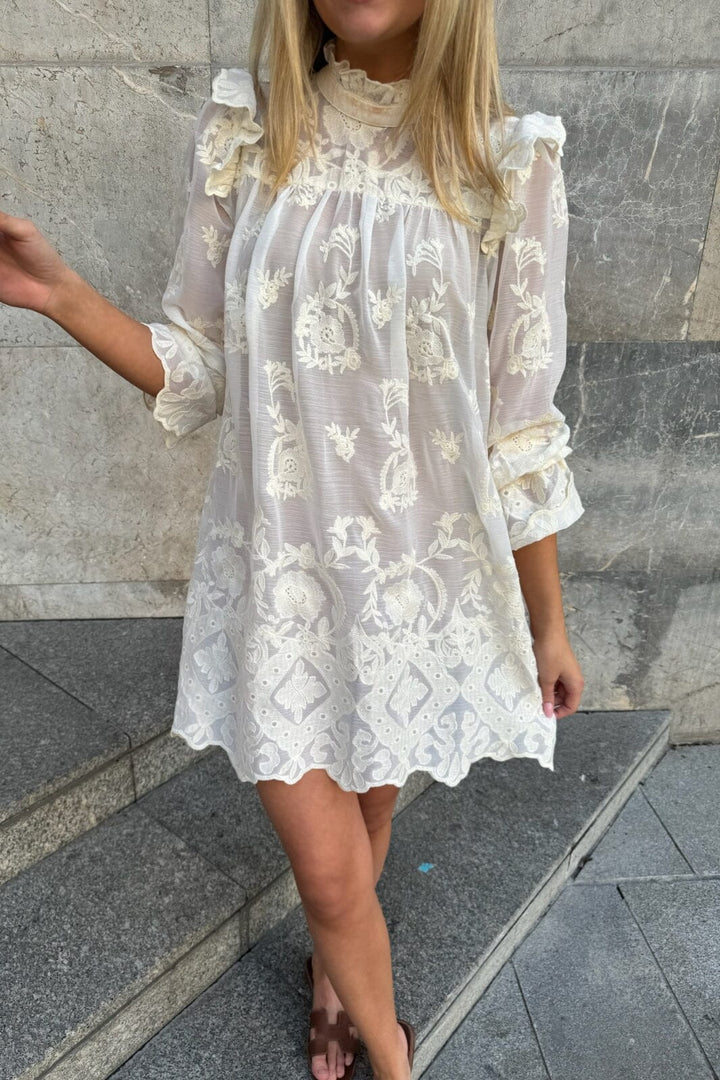 BYIC - Ellinoric Lace Dress - vw Vintage White