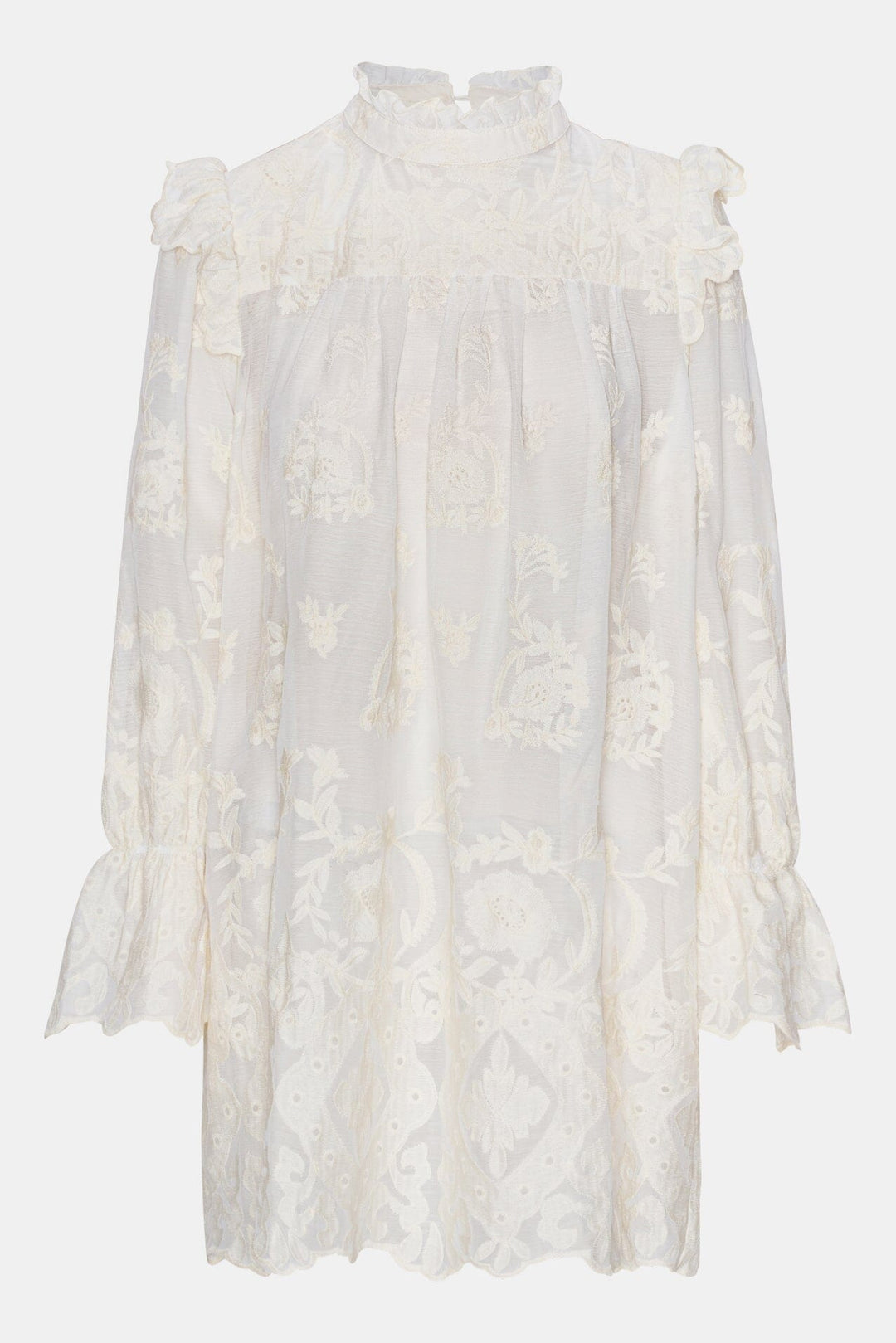 BYIC - Ellinoric Lace Dress - vw Vintage White