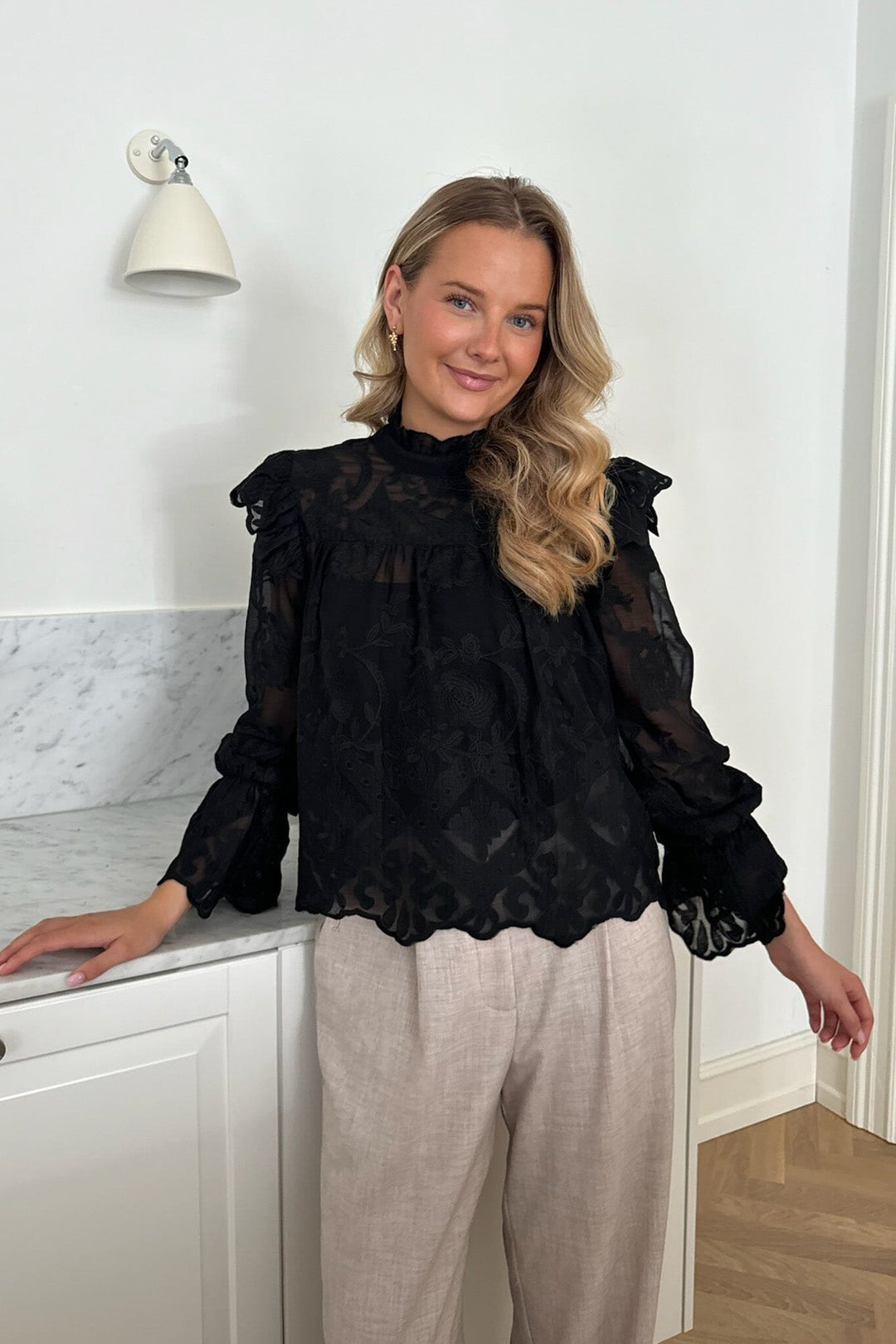 BYIC - Ellinoric Lace Shirt - vb Vintage Black
