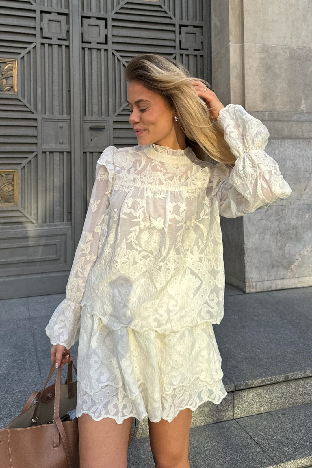 BYIC - Ellinoric Lace Shirt - vw Vintage White