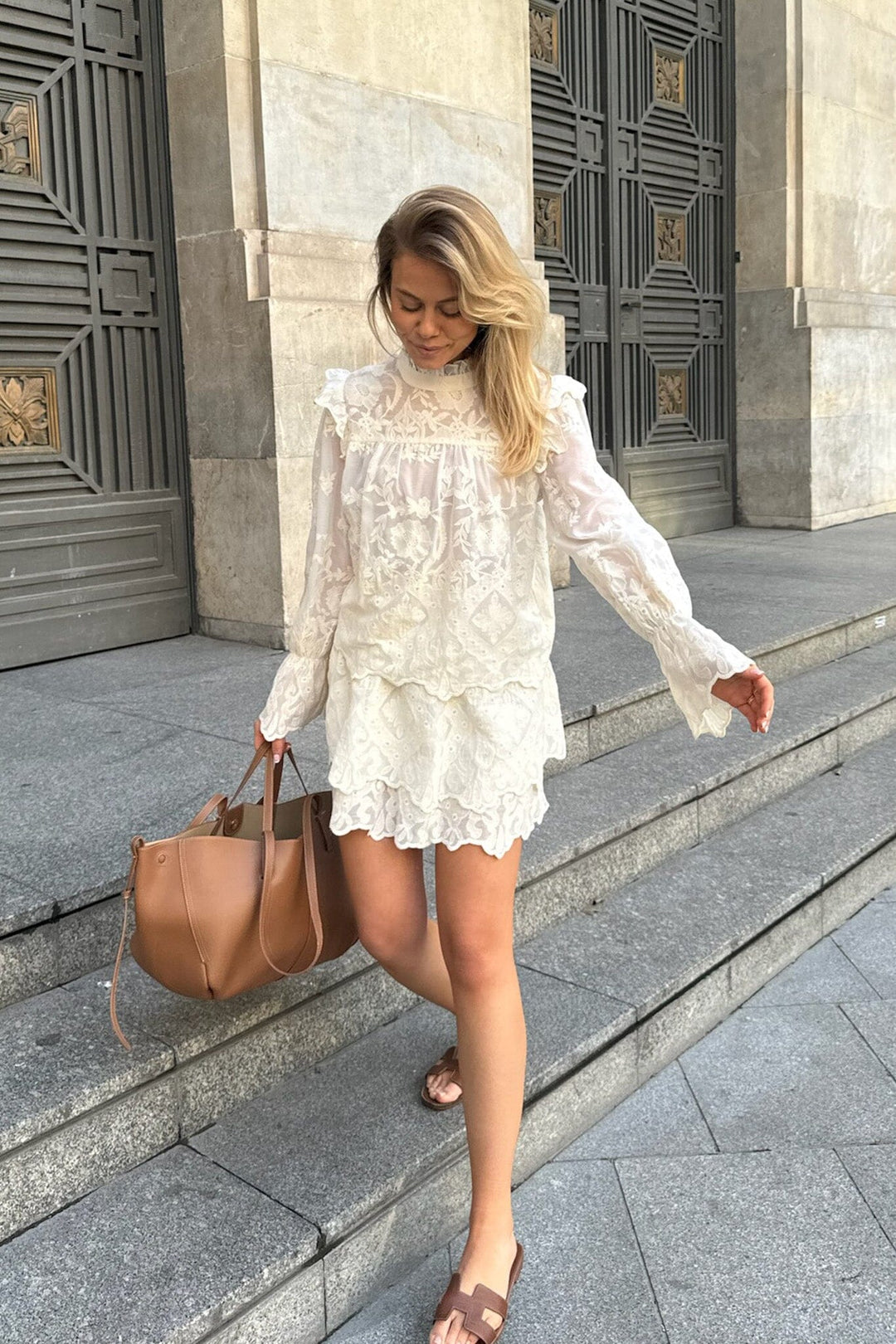 BYIC - Ellinoric Lace Shirt - vw Vintage White